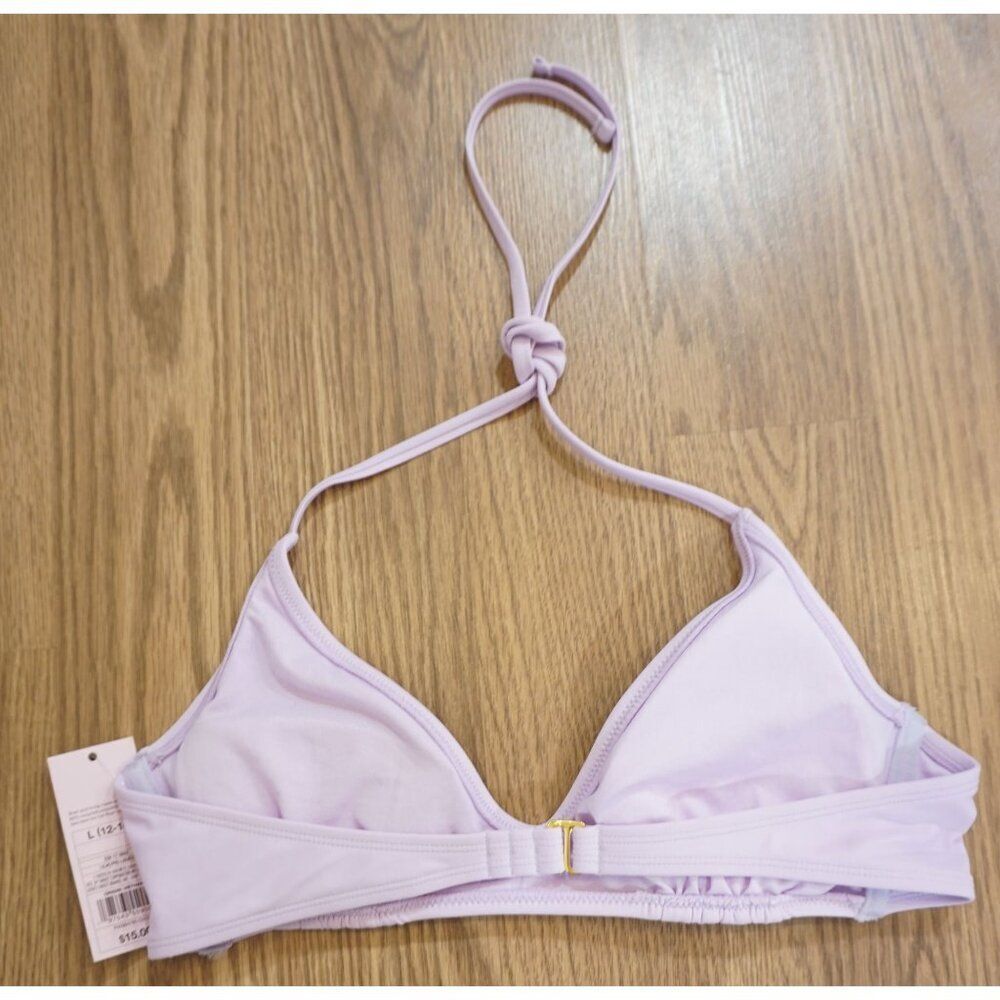 Wild Fable Women's Scoop Front Bralette Bikini Top - Light Purple, Size L, NWT - Picture 4 of 7